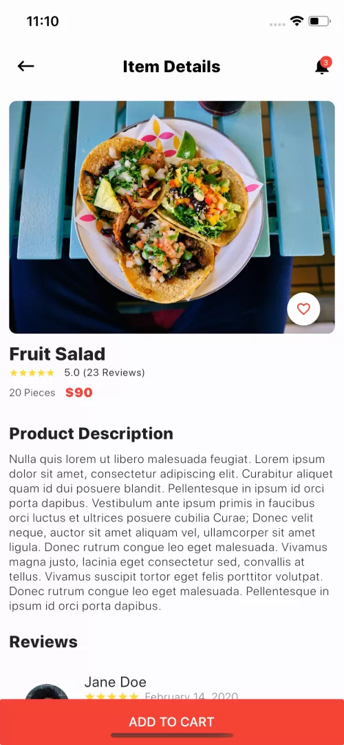 Download Free Resturant UI App - Flutter Template