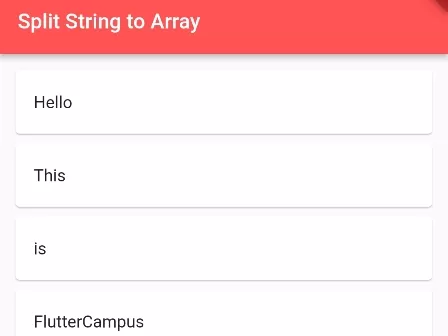 How to Split String to List Array in